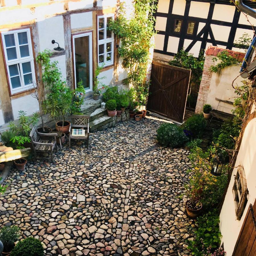 Himmlischer Hof - Juwel Von 1477, Terrasse, Kamin, P, Oeko, Denkmal 크베들린부르크 외부 사진