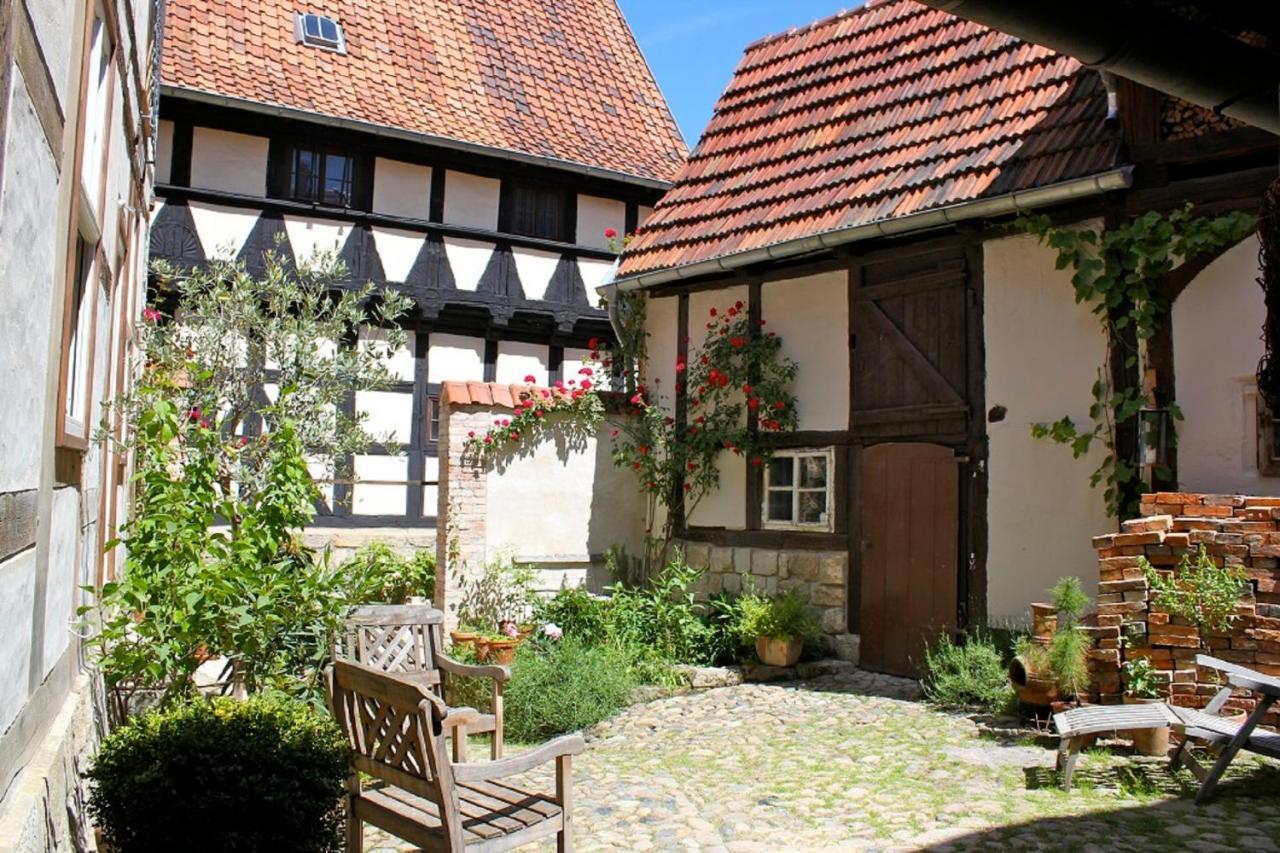 Himmlischer Hof - Juwel Von 1477, Terrasse, Kamin, P, Oeko, Denkmal 크베들린부르크 외부 사진